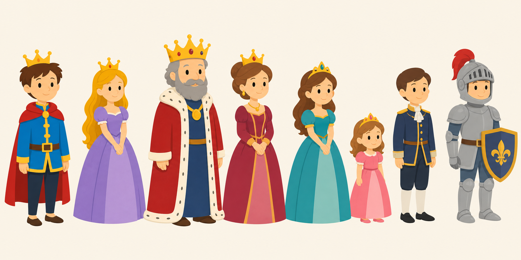 Cour royale – prince, princesse, roi, reine