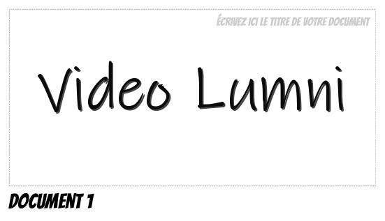 Une carte généraliste titrée au feutre : Video Lumni